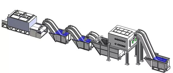 Continuous conveyor hardening tempe